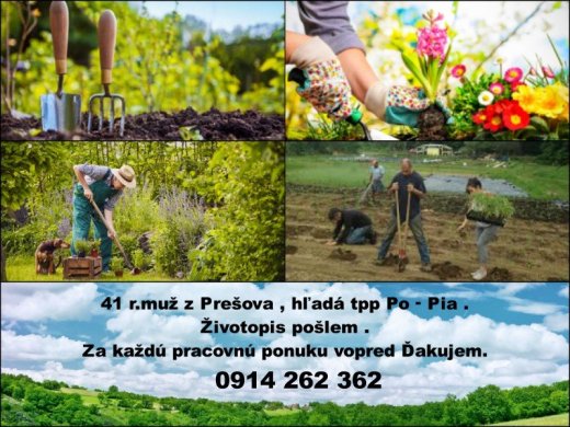 Hladam  Pracu - Priroda  , Farma , Lesy a pod