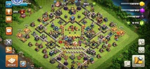 Clash of clans účet lvl 178/Th14/11k gems and viac