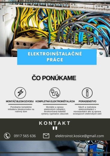 Elektroinštalačné práce / bleskozvody