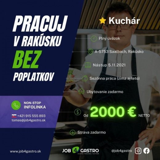 ZIMNÁ SEZÓNA: Kuchár