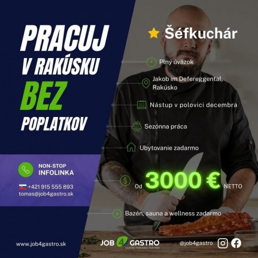 ZIMNÁ SEZÓNA: Šéfkuchár