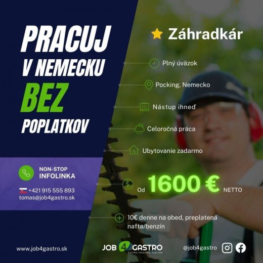 Dvaja chlapi na pomocné záhradné a zimné práce