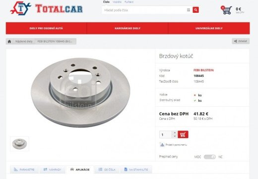 Nove zadne brzdove kotuce na Renault / Nissan