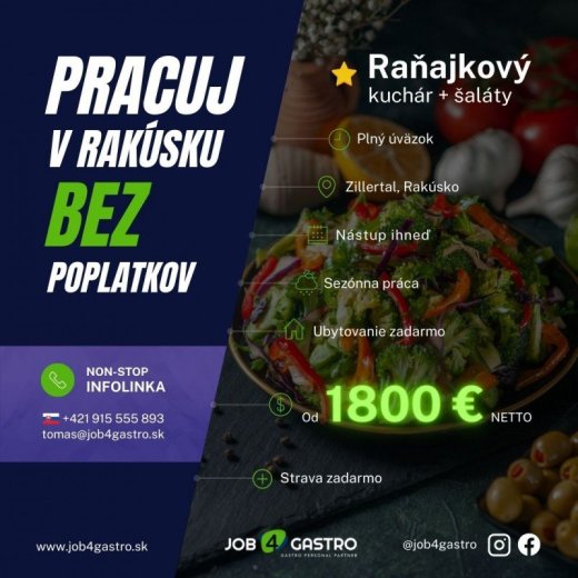 ZIMNÁ SEZÓNA: Raňajkový kuchár + šaláty