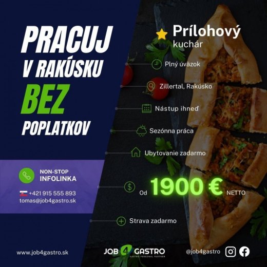 ZIMNÁ SEZÓNA: Prílohový kuchár