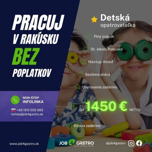ZIMNÁ SEZÓNA: Detská opatrovateľka