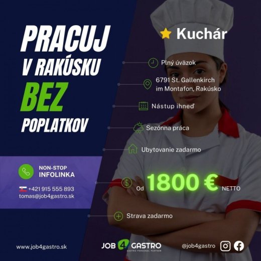 ZIMNÁ SEZÓNA: Kuchár