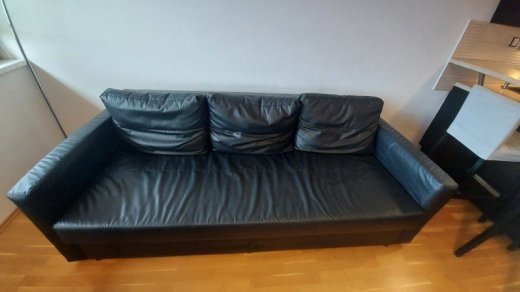 rozkladacia kožená sedačka + kreslo