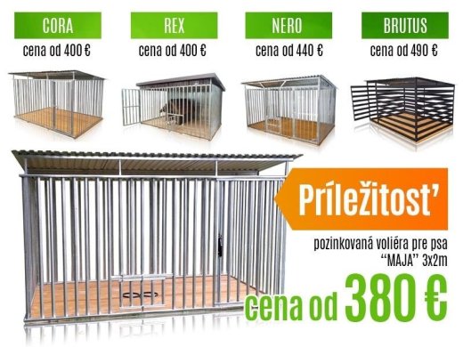 Koterce pre psa, Voliéra, Klietky pre psov