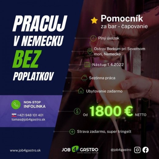 LETNÁ SEZÓNA: Pomocník za bar, ktorý čapuje