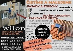 čistenie a maľovanie fasád a striech
