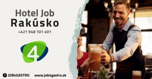 Čašník Chef de Rang na krásny 4S wellness hotel