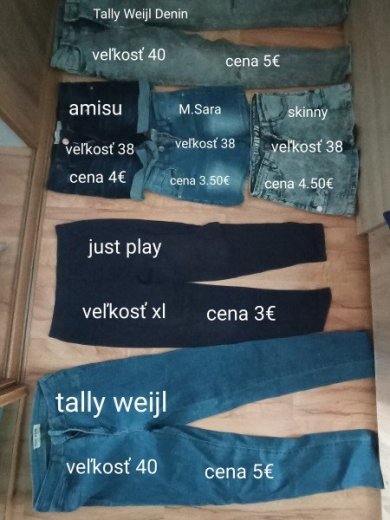 Predám nohavice na obrázkoch