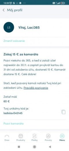 Ponúkam kupón s bonusom 15€