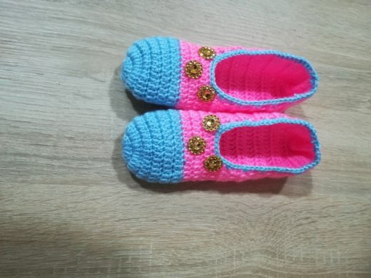 Háčkované papučky 115