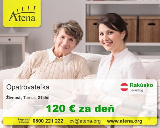 Opatrovatelka, opatrovatel, zdravotna asistentka
