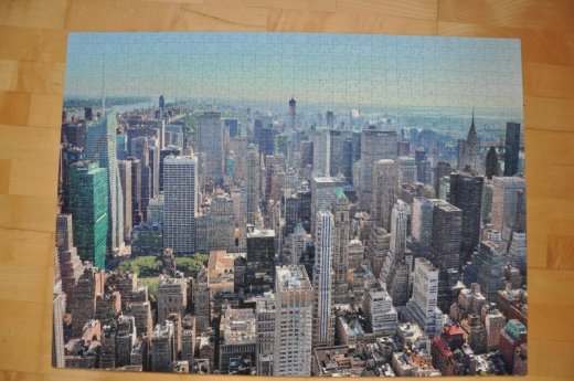 poskladané zlepené puzzle