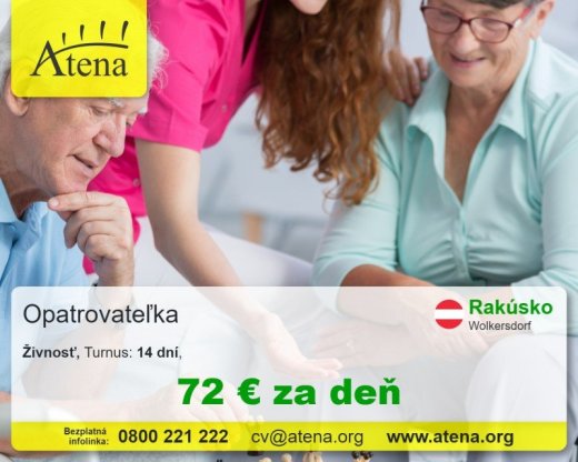 Opatrovatelka, opatrovatel, zdravotna asistentka