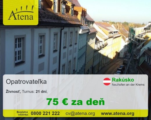 Opatrovatelka, opatrovatel, zdravotna asistentka
