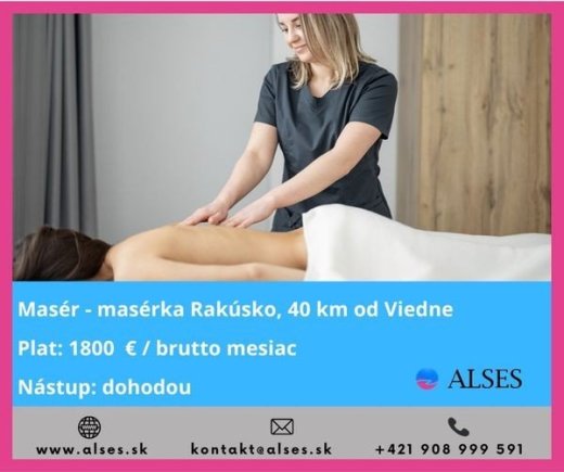Masér/ka s ubytovaním, Rakúsko