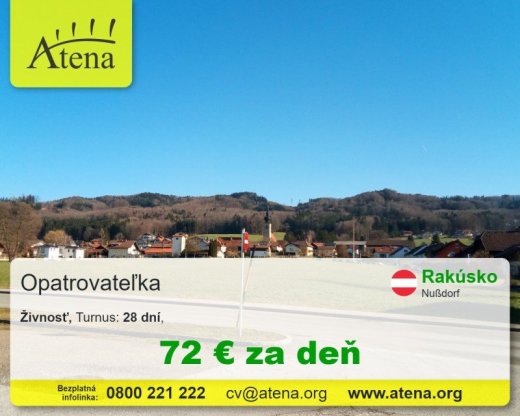 Opatrovatelka, opatrovatel, zdravotna asistentka