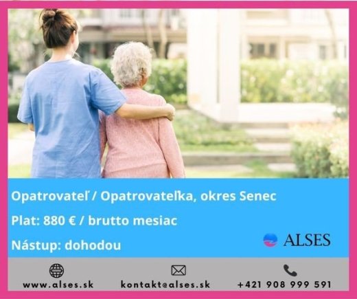Opatrovateľka s ubytovaním, Senec
