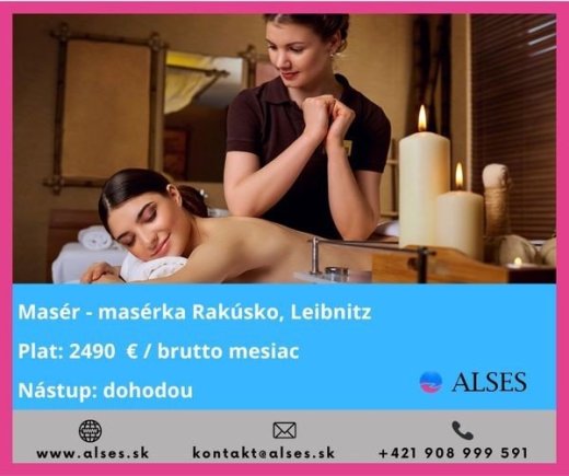 Masér/ka s ubytovaním zdarma, Leibnitz