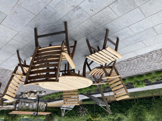 TEAK - Stol , 4 poloh.stolicky a taburetka