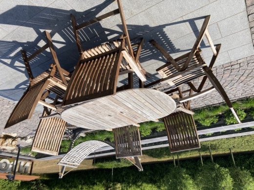 TEAK - Rozt.stol a 6 polohov. stoliciek