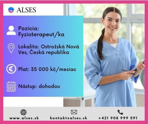 Fyzioterapeut s ubytovaním, Ostrožská Nová Ves
