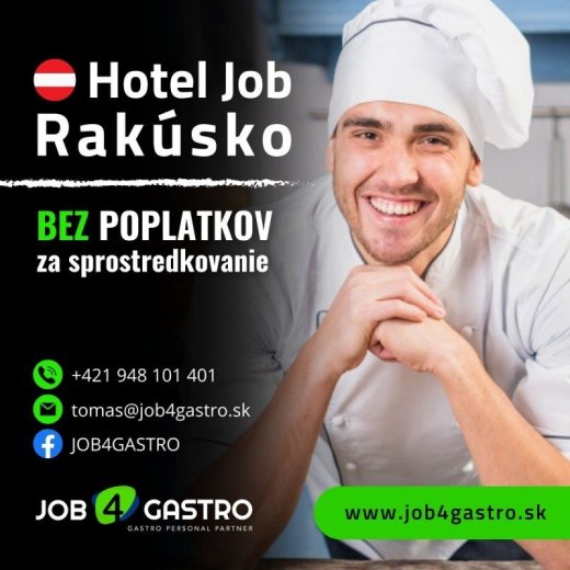 Kuchár Souschef, 4 Hotel, Rakúsko, 2800€ netto