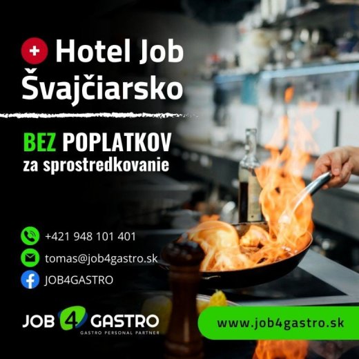 Kuchár Chef de Partie, Švajčiarsko, 3000 CHF netto
