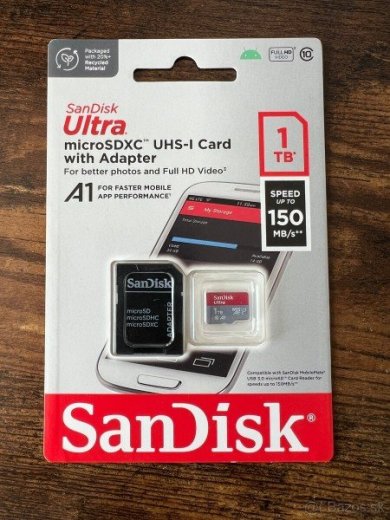 Predám pameťovú micro sdxc kartu sandisk 1tb nová