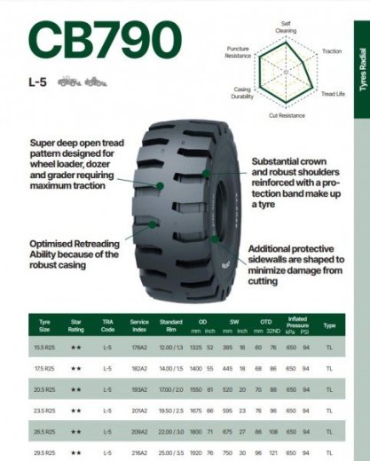 29.5R25 CB790 C1 TL L5