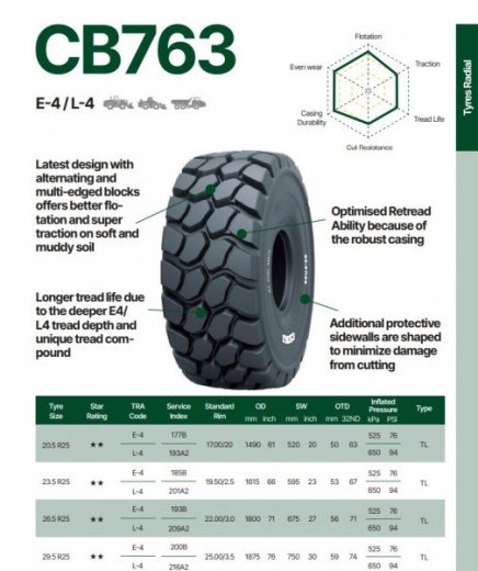 29.5R25(200B)CB763  WESTLAKE TL Cutting Resistance