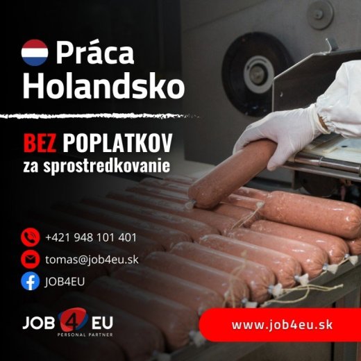 Pomocníci v mäsiarni na balenie v Holandsku