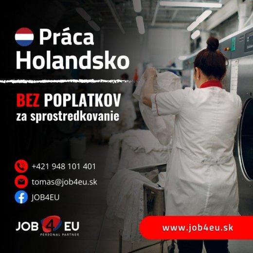 Pomocní PRACOVNÍCI PRÁČOVNE v Holandsku