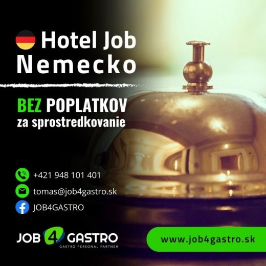 Recepčný do Nemecka do TOP business hotela, 2400€