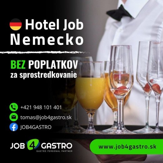 Čašník/čka Chef de Rang na Hotel v Nemecku, 2200€