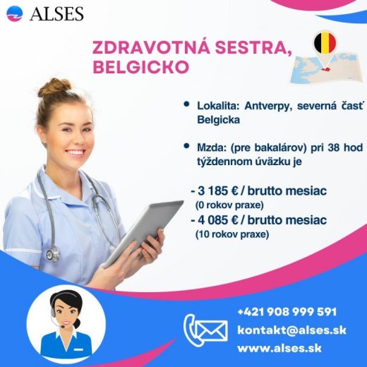 Zdravotná sestra, Belgicko