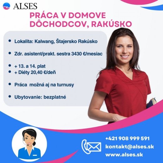 Praktická sestra, domov dôchodcov Rakúsko