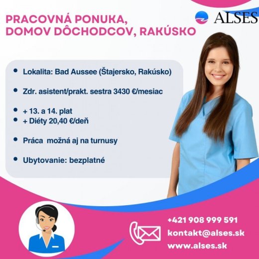 Praktická sestra, domov dôchodcov Rakúsko