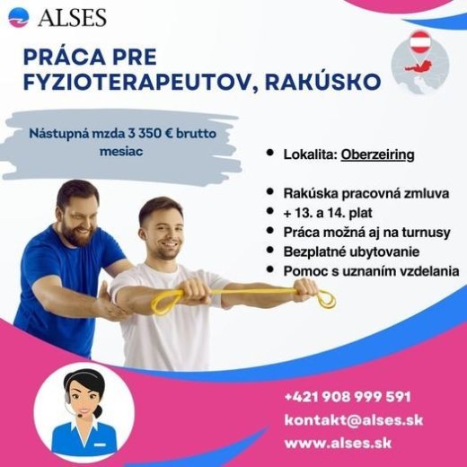 Fyzioterapeut s ubytovaním zdarma, Rakúsko