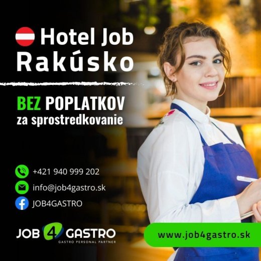Pomocná čašníčka Commis de Rang s dobrou nemčinou