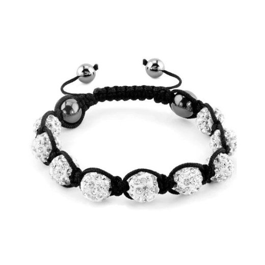 Shamballa biely náramok