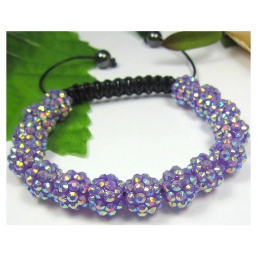 Shamballa fialový náramok