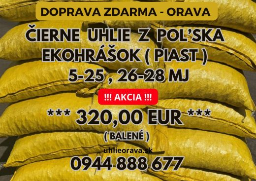 Cierne uhlie z Poľské - Ekohrášok, doprava z darma
