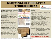 Karpatské RUF brikety z tvrdého dreva