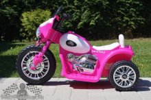 Elektrická motorka Chopper ružová