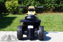 Malá detská elektrická motorka - žltá